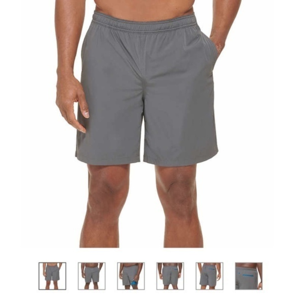 Kirkland Signature Men's Swim Trunks Shorts, Grey New